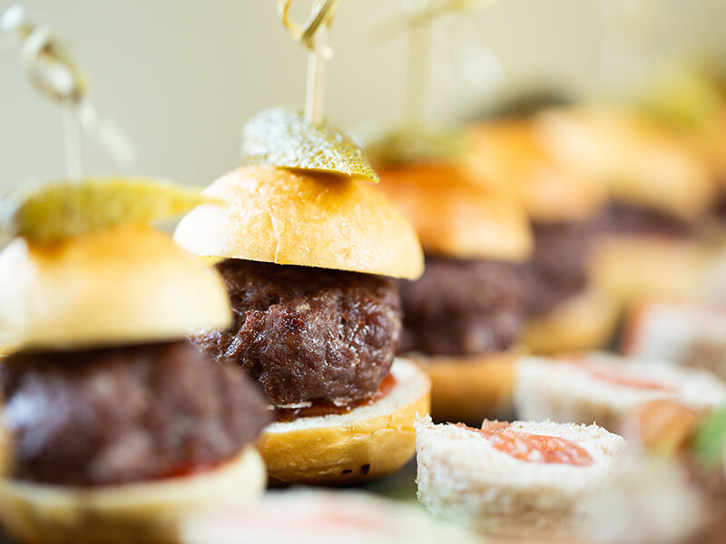 selection of canapes wedding food