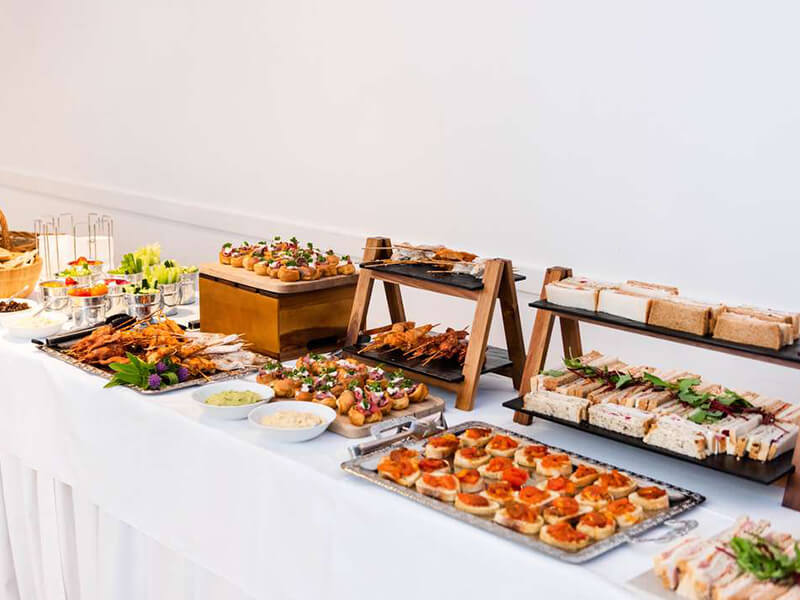 selection of canapes and sandwiches