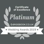 Bridebook platinum wedding awards 2019