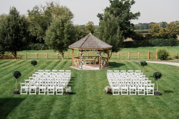 Outdoor Pavilion Ceremony at Manor Hill House