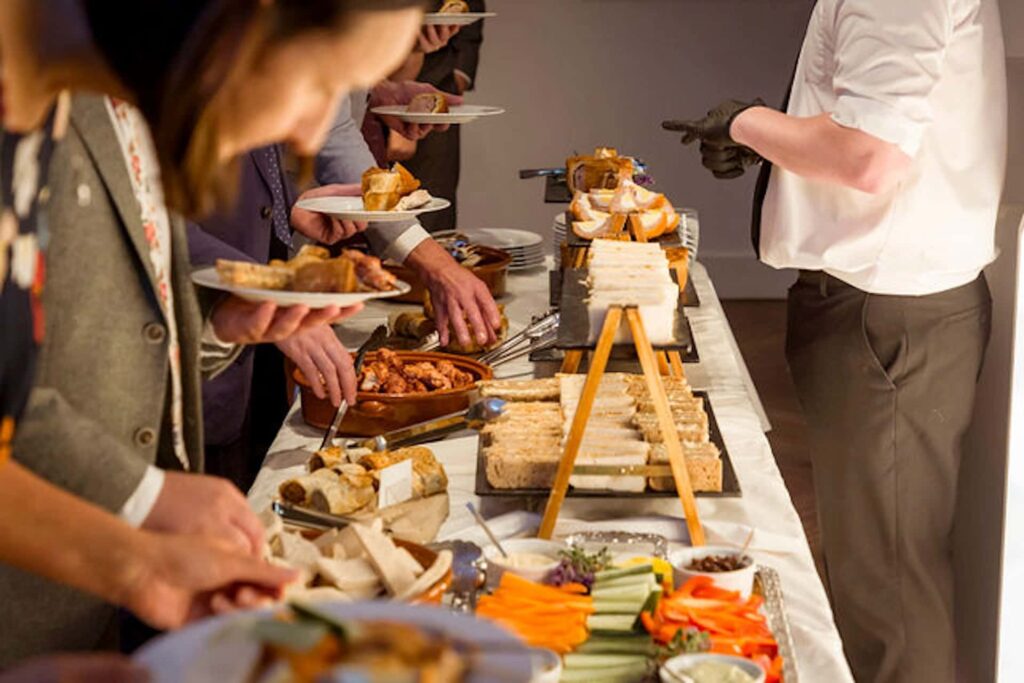 Wedding buffet food