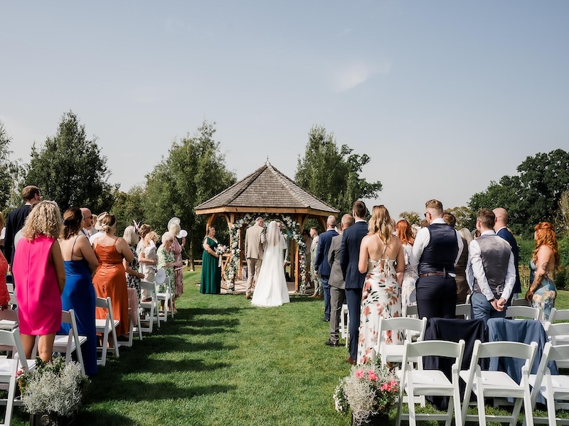 Outdoor wedding in our Pavilion