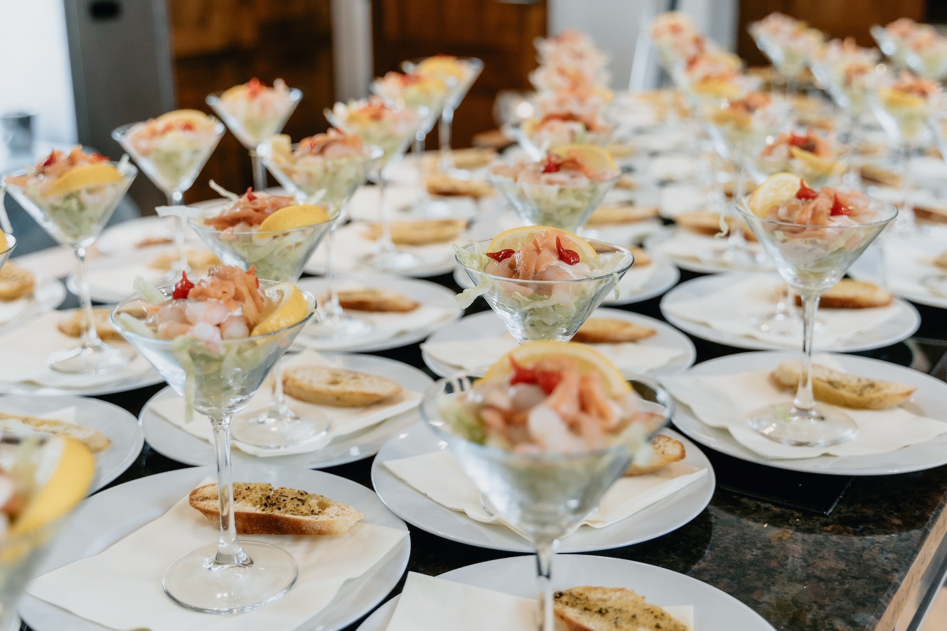 Starters ready to be served