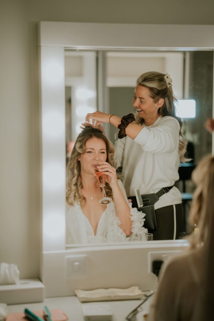 Wedding preparation in our honeymoon suite