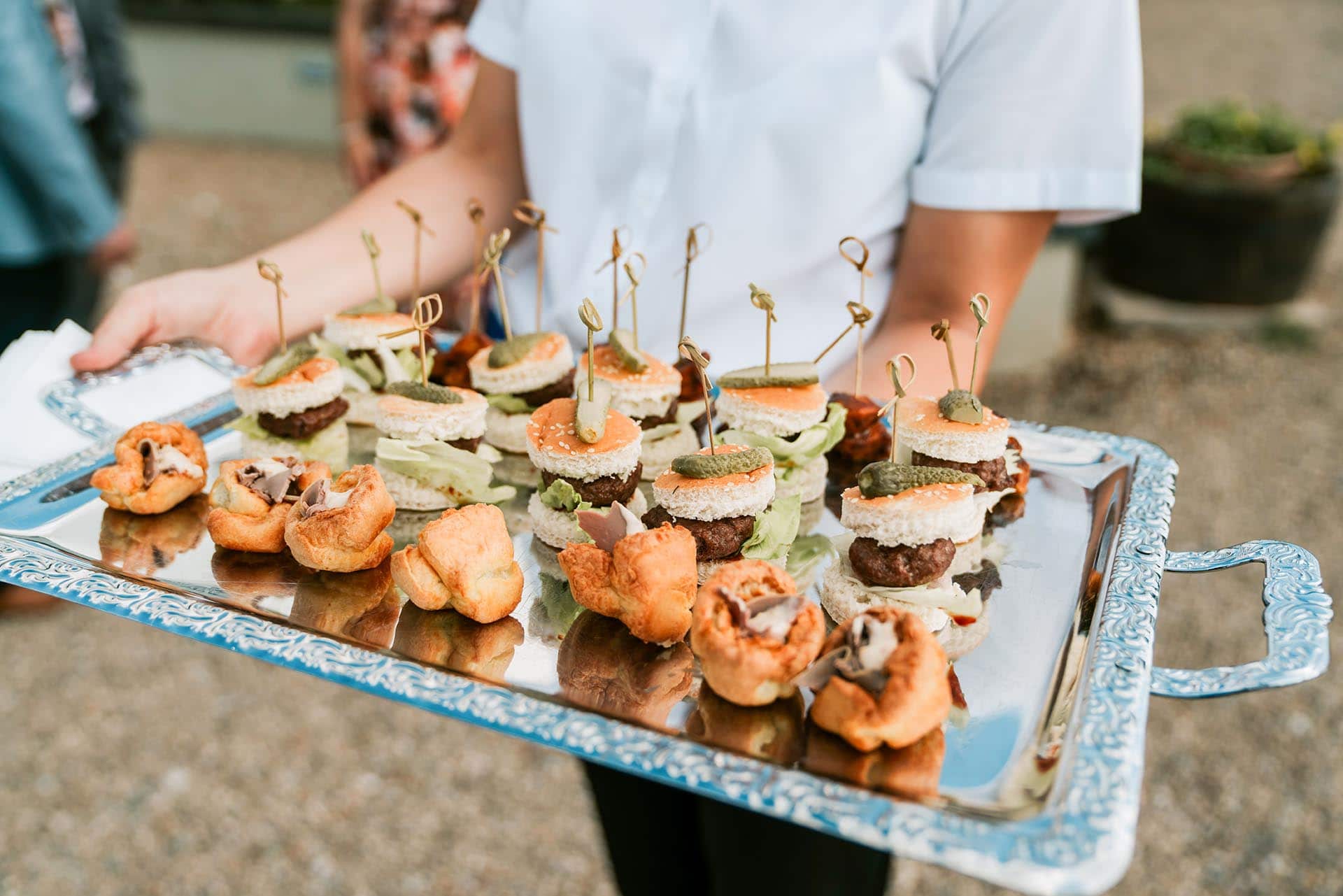 Canapes being served