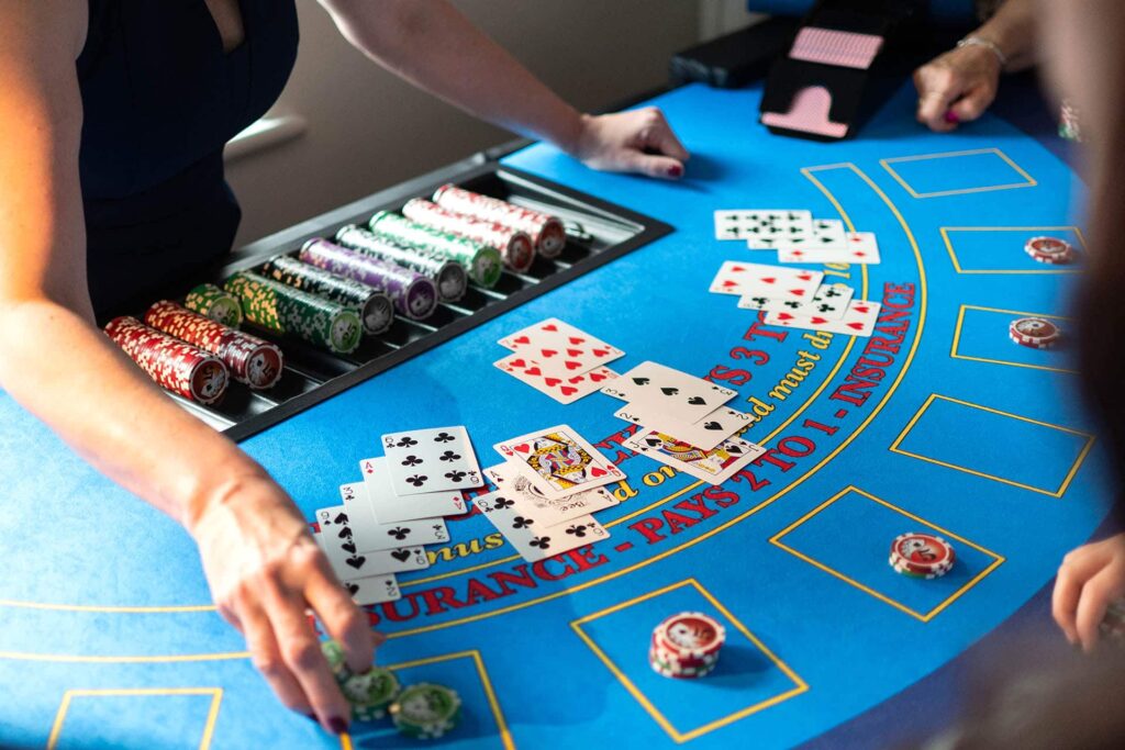 Casino table for a corporate event