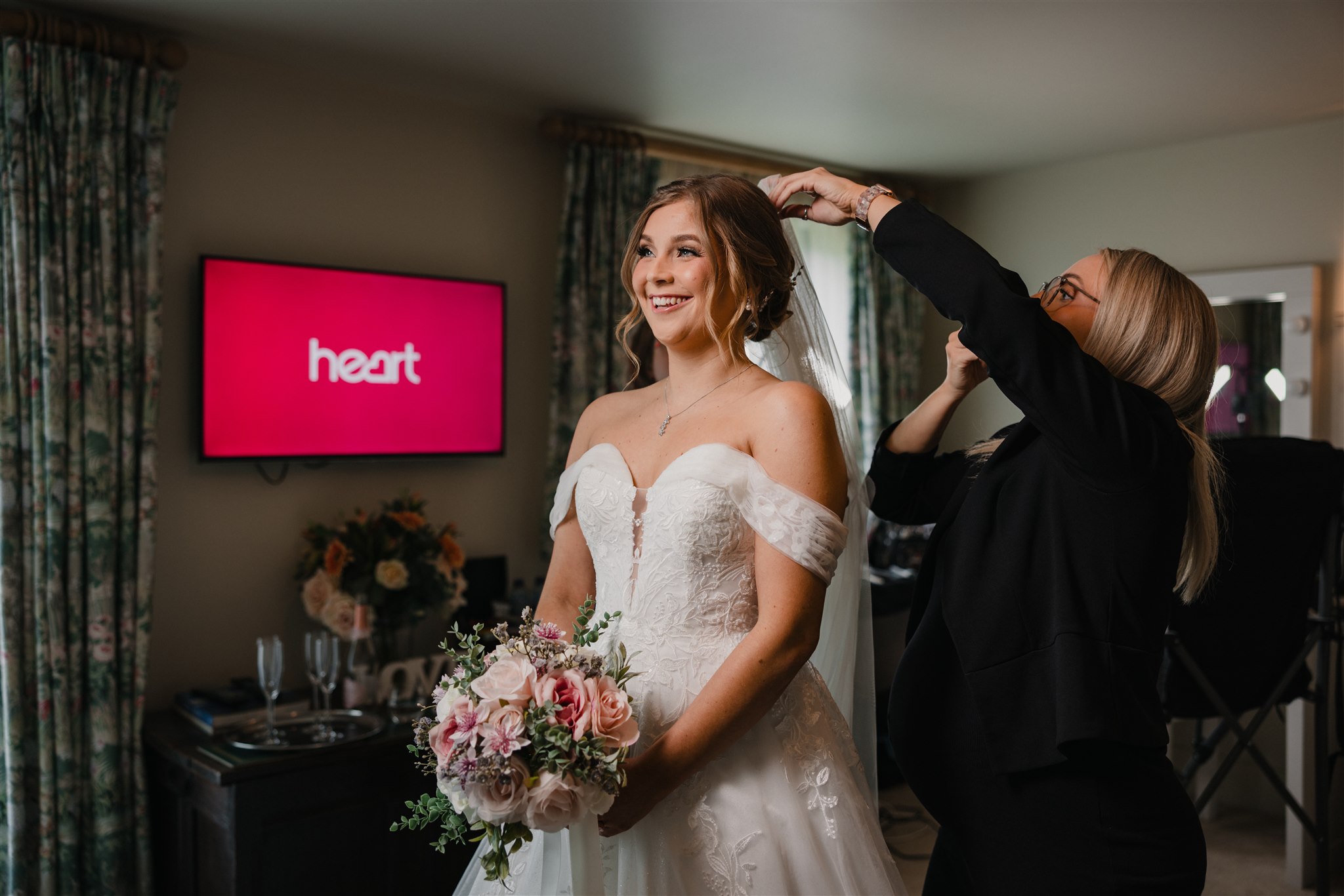 Bride getting ready
