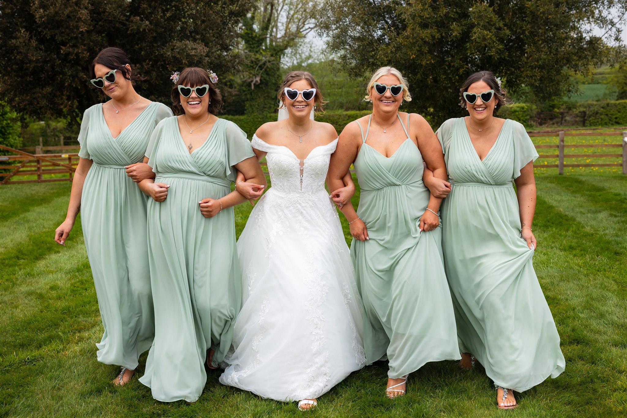 Bride and Bridesmaids